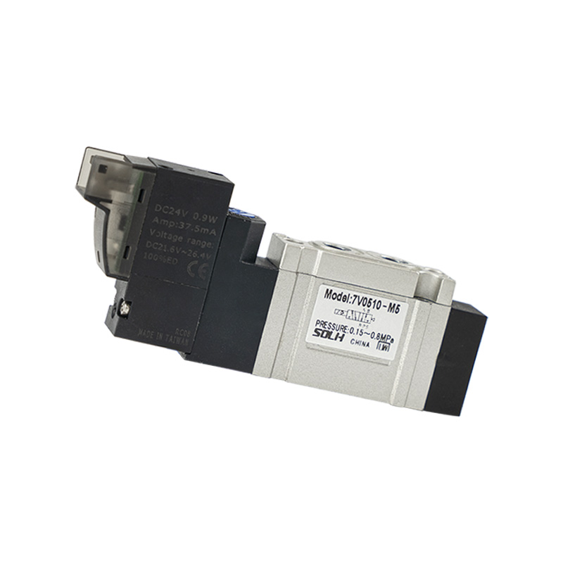 Електромагнитен клапан от серия 7V (5/2 и 5/3 път)